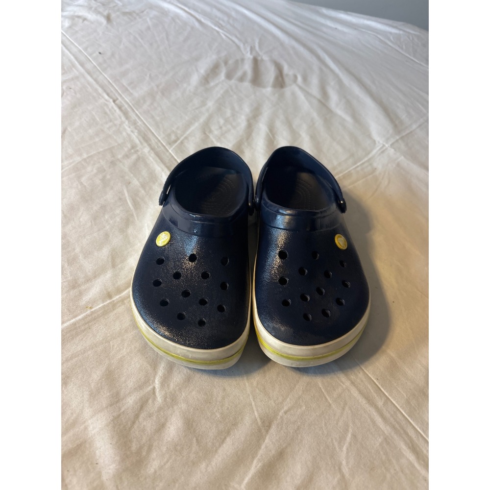 Crocs Crocband Clogs Kids Size M7 W9 Navy Blue Good Sporty Casual Slip On